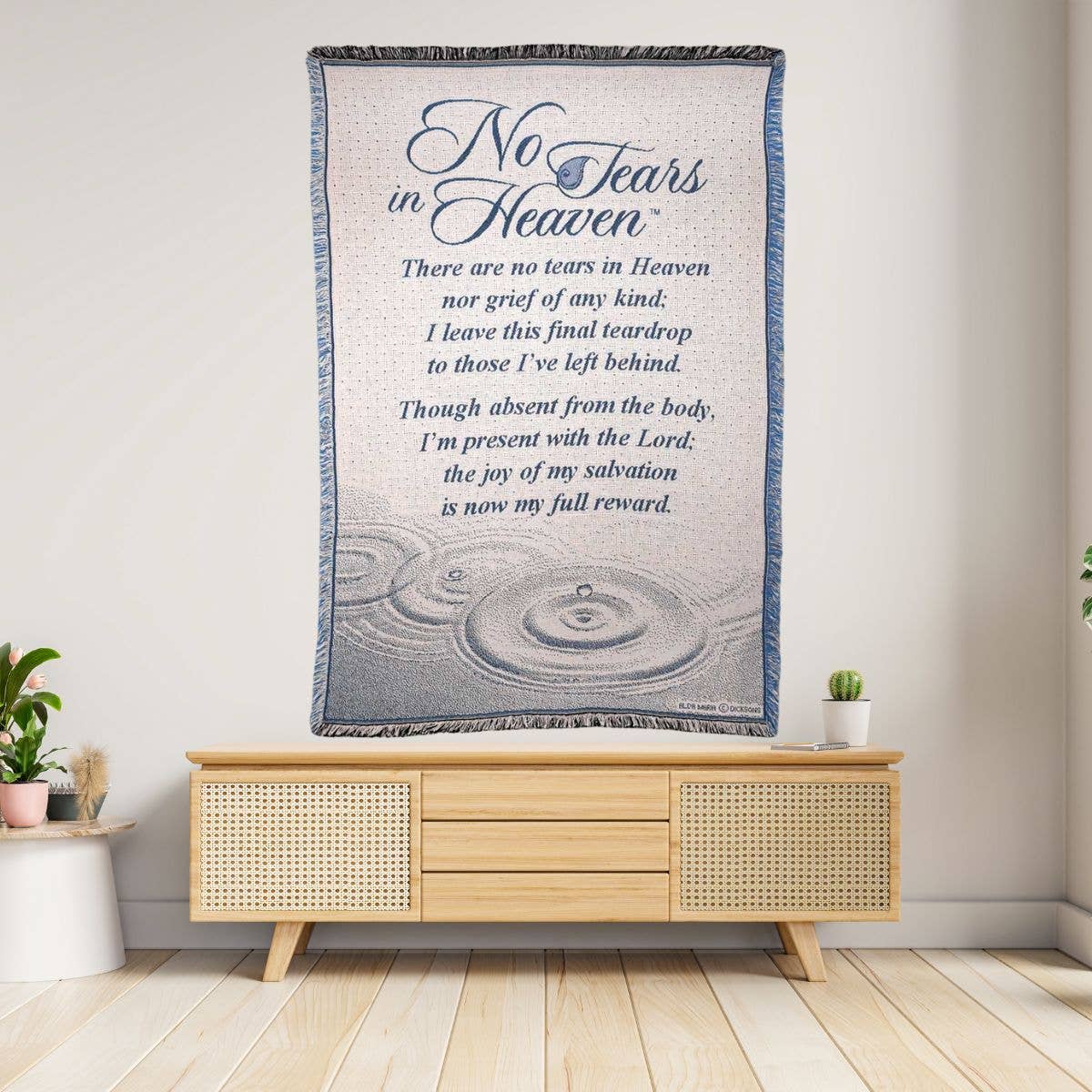 THROW NO TEARS IN HEAVEN COTTON 46X68