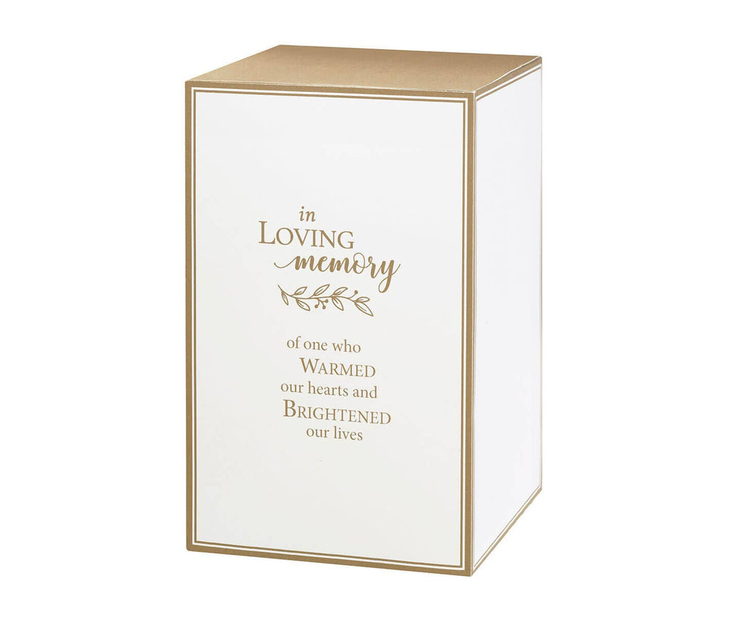 "In Loving Memory" Sympathy LED Glass Tea Light Holder