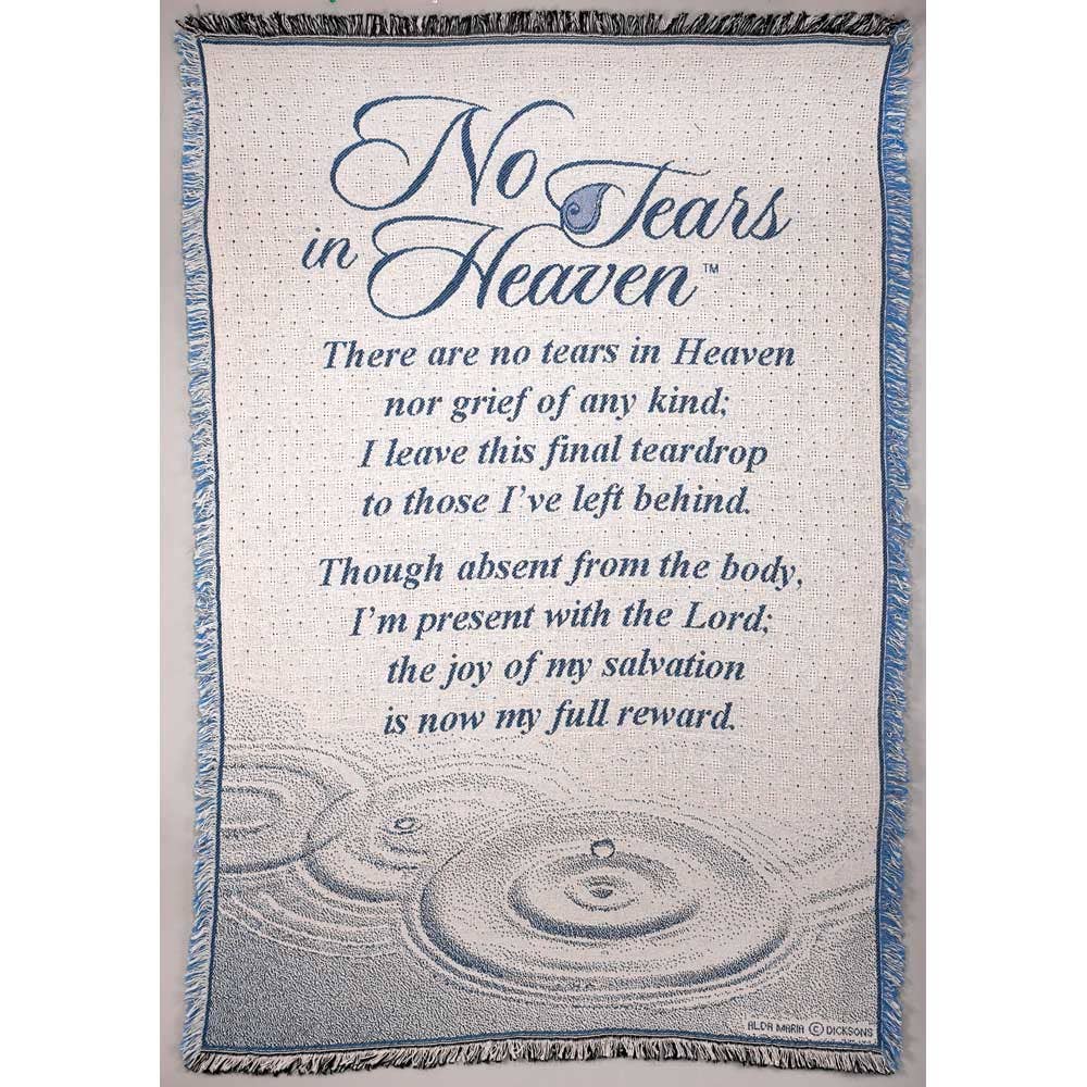 THROW NO TEARS IN HEAVEN COTTON 46X68
